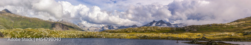 Obraz na płótnie clouds over Grimsel Pass in Switzerland w salonie