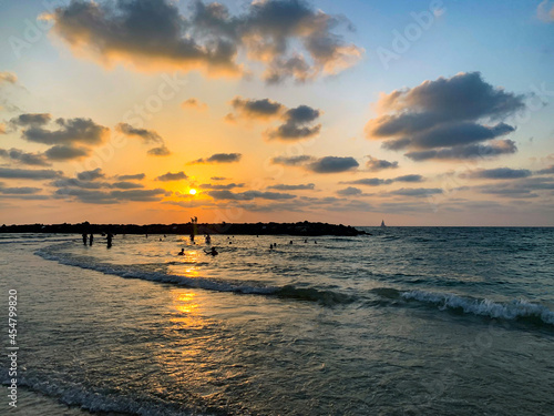 Sunset on the Mediterranean Sea photo