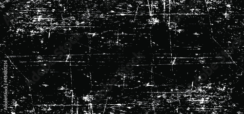 Dark grunge black and white background and old texture. Splashes texture. Brush stroke design element. Grunge background pattern of cracks, scuffs, chips, stains, ink spots, lines. sign or Signboard.
