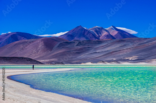 Laguna Salar de Talar with the Andes Mountain, San Pedro de Atacama, Antofagasta Region, Chile photo