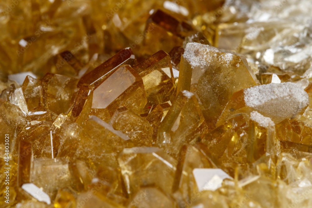 Macro mineral stone baryte crystals, Barite on a white background Macro mineral stone baryte crystals, Barite on a white background