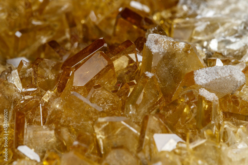 Macro mineral stone baryte crystals, Barite on a white background