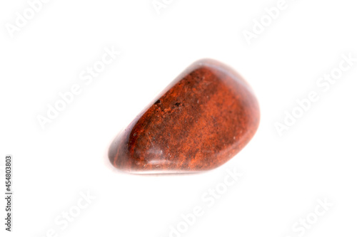 Macro mineral stone jasper on a white background