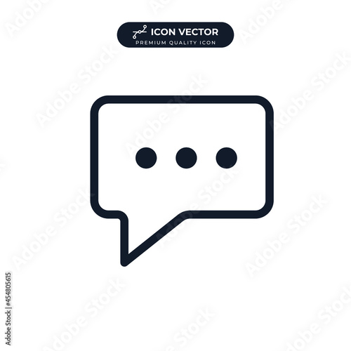Talk bubble speech icon symbol template for graphic and web design collection logo vector illustration