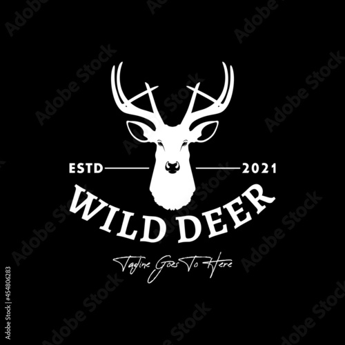 Deer Head Logo For Hunting Club