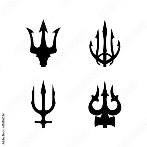 Trident Collection Neptune Lord Poseidon Triton King Spear logo design