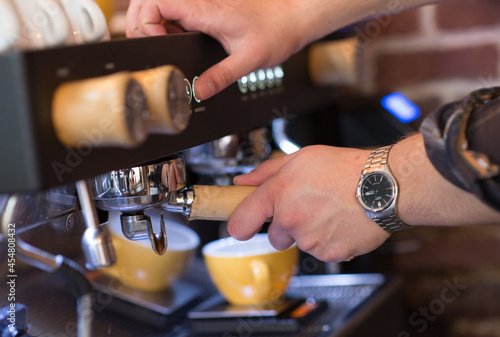 bartender making a coffee