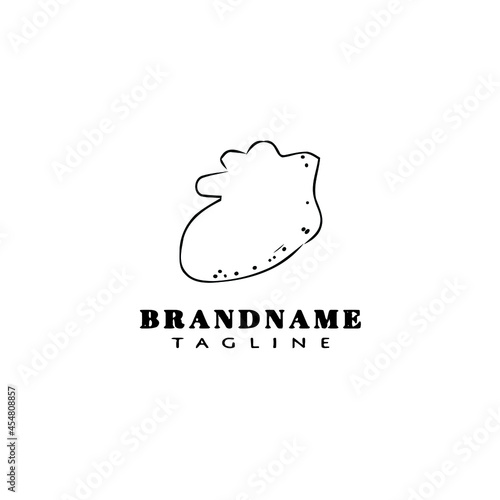 cute human heart cartoon template icon design vector illustration