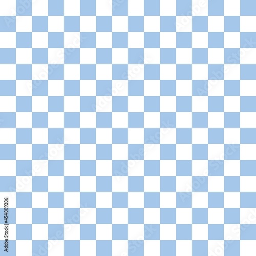 White and blue checkerboard pattern background. Check pattern designs for decorating wallpaper. Vector background.