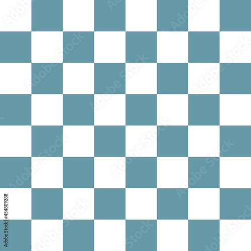 White and blue checkerboard pattern background. Check pattern designs for decorating wallpaper. Vector background.