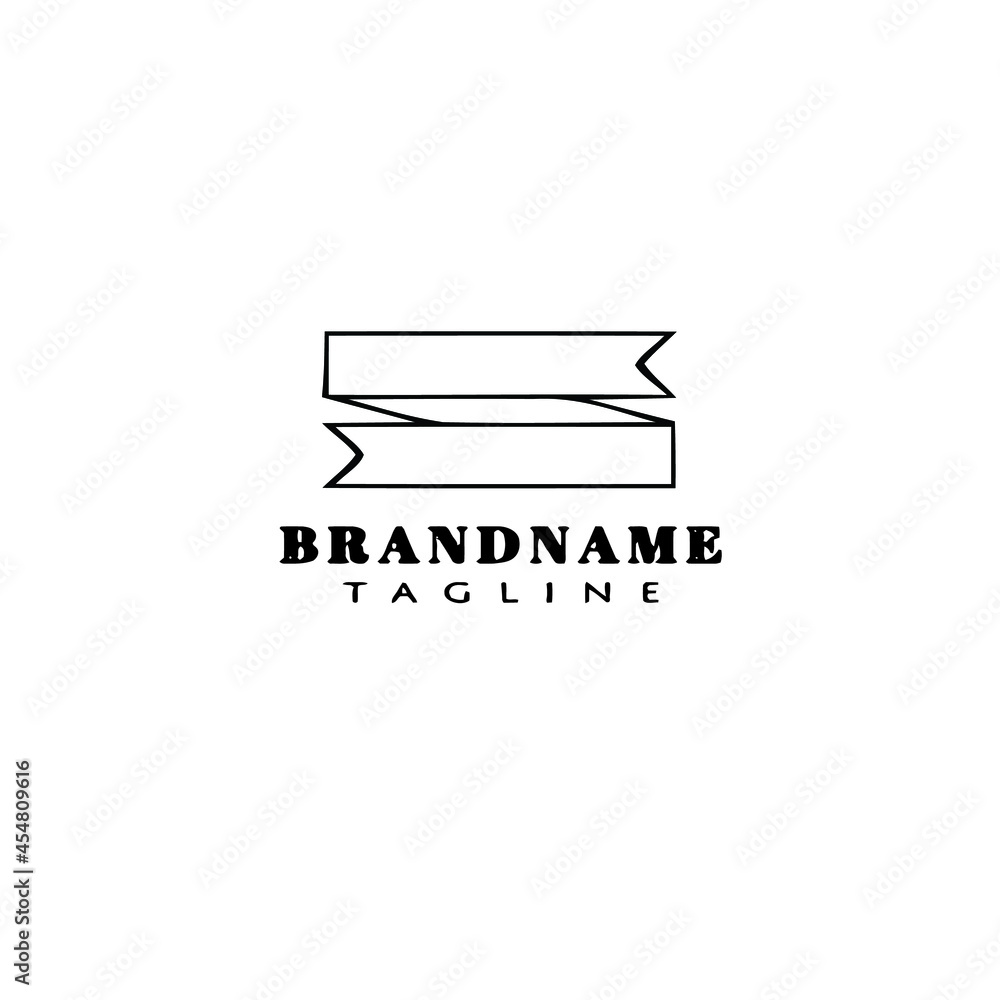 vintage ribbon logo cartoon icon design template vector illustration Stock Vector Adobe Stock