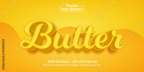 Butter yellow, Editable Text Effect