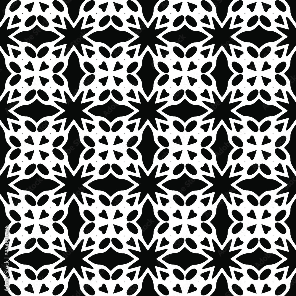 floral seamless pattern background.Geometric ornament for wallpapers and backgrounds. Black and white pattern. floral seamless pattern background.Geometric ornament for wallpapers and backgrounds. Black and white pattern.