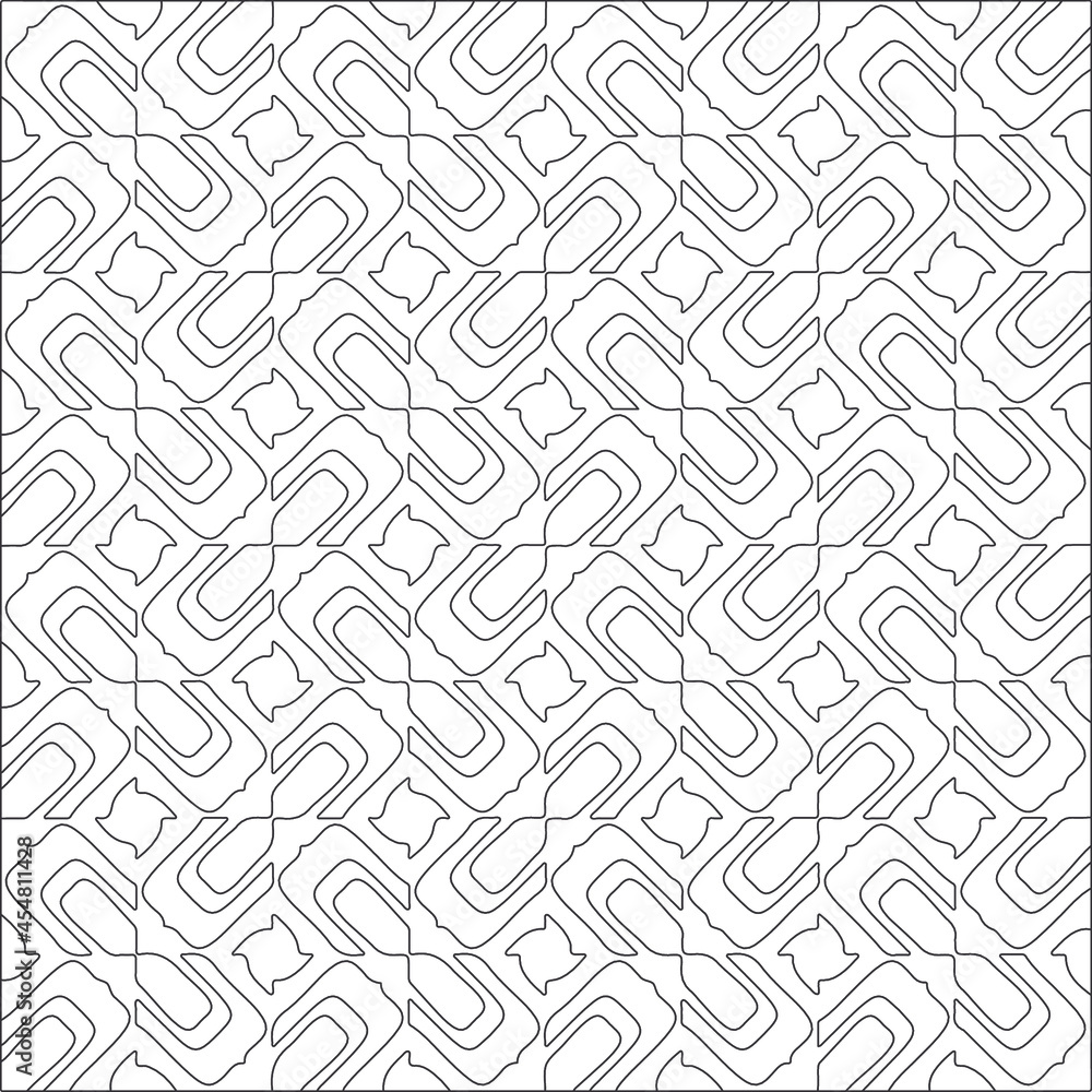 Fototapeta premium Design monochrome grating pattern,black and white patterns.Repeating geometric tiles from striped elements. black otnament.