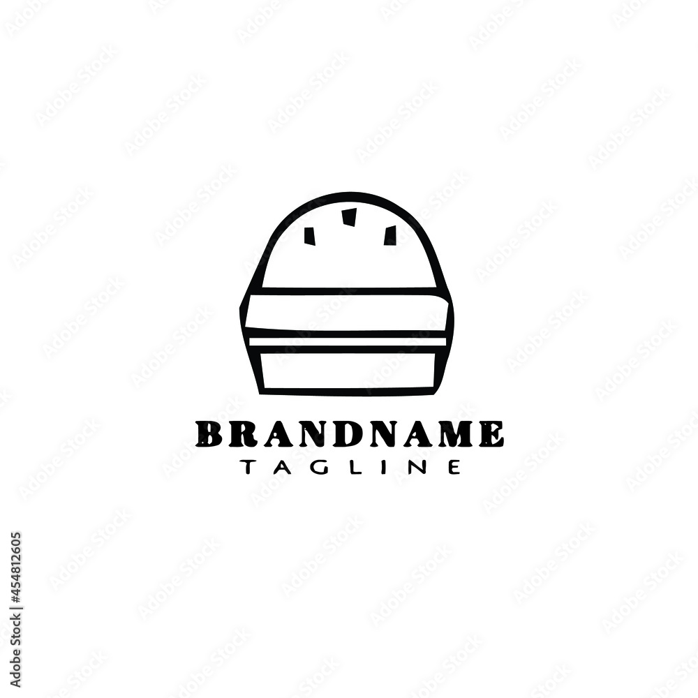 burger cartoon logo icon design template black isolated vector illustration burger cartoon logo icon design template black isolated vector illustration