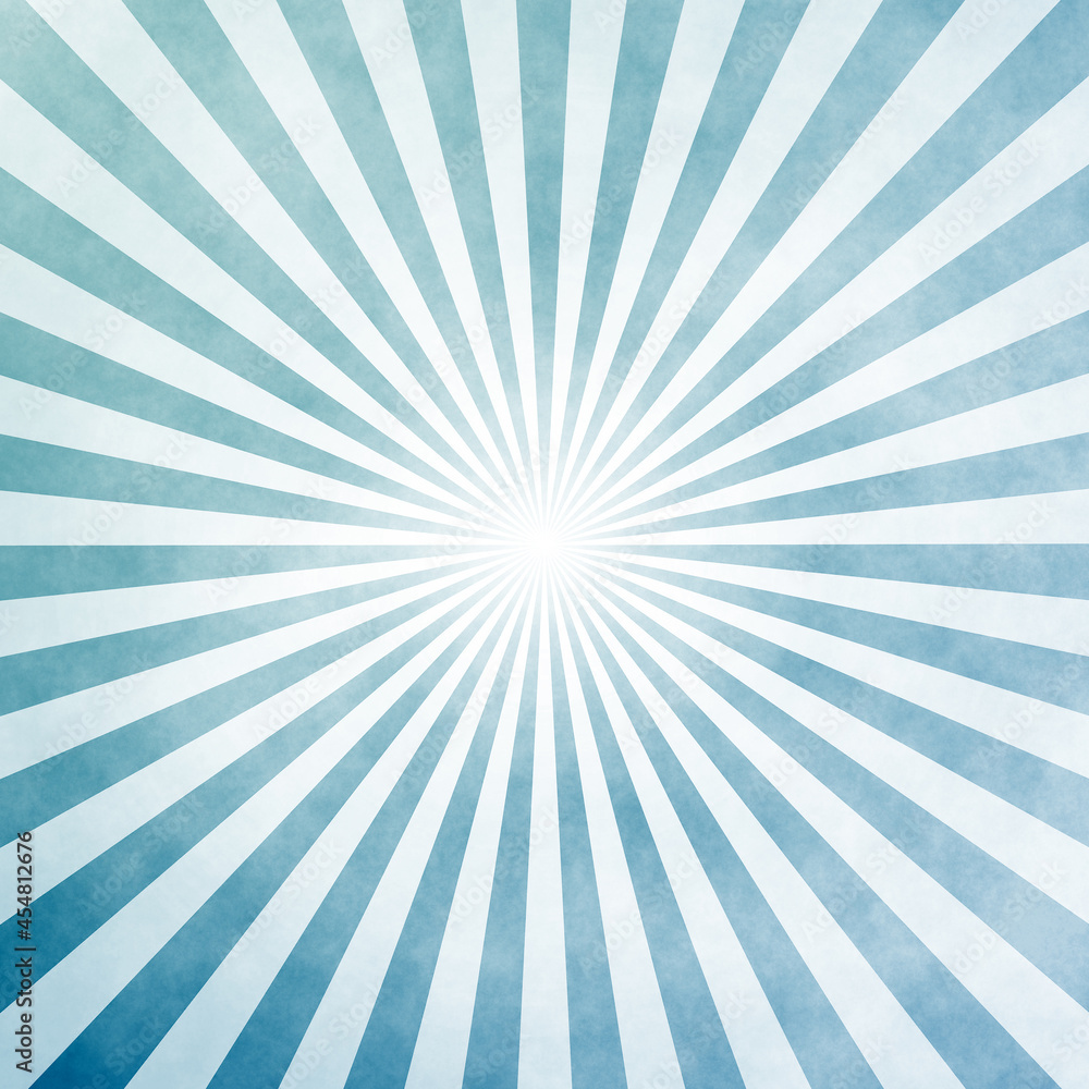 White and blue Sunburst Pattern Background. Rays. Sunburst background. White and blue radial background.