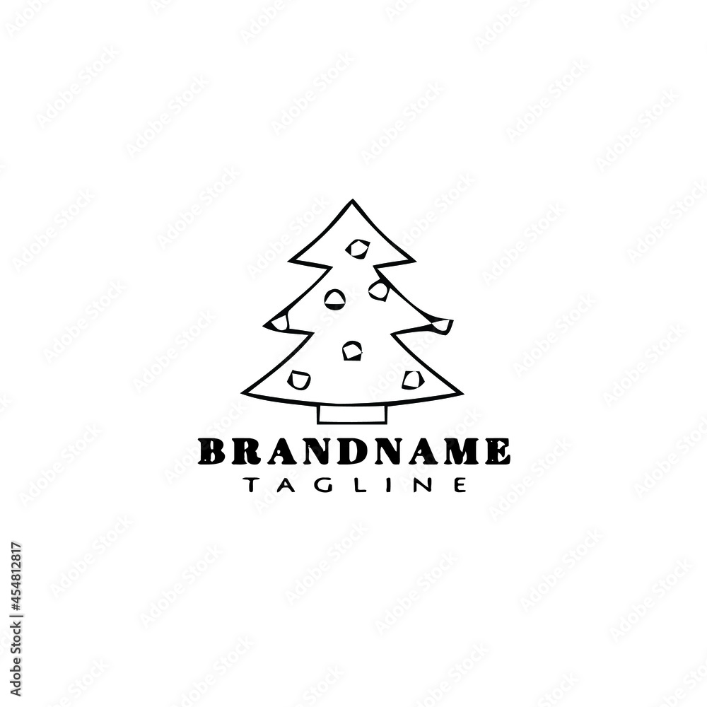 christmas tree logo icon design vector illustration