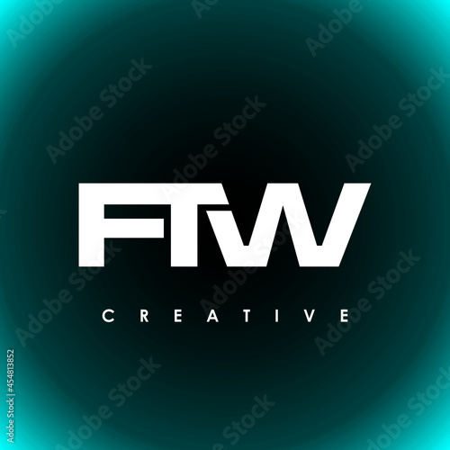 FTW Letter Initial Logo Design Template Vector Illustration photo