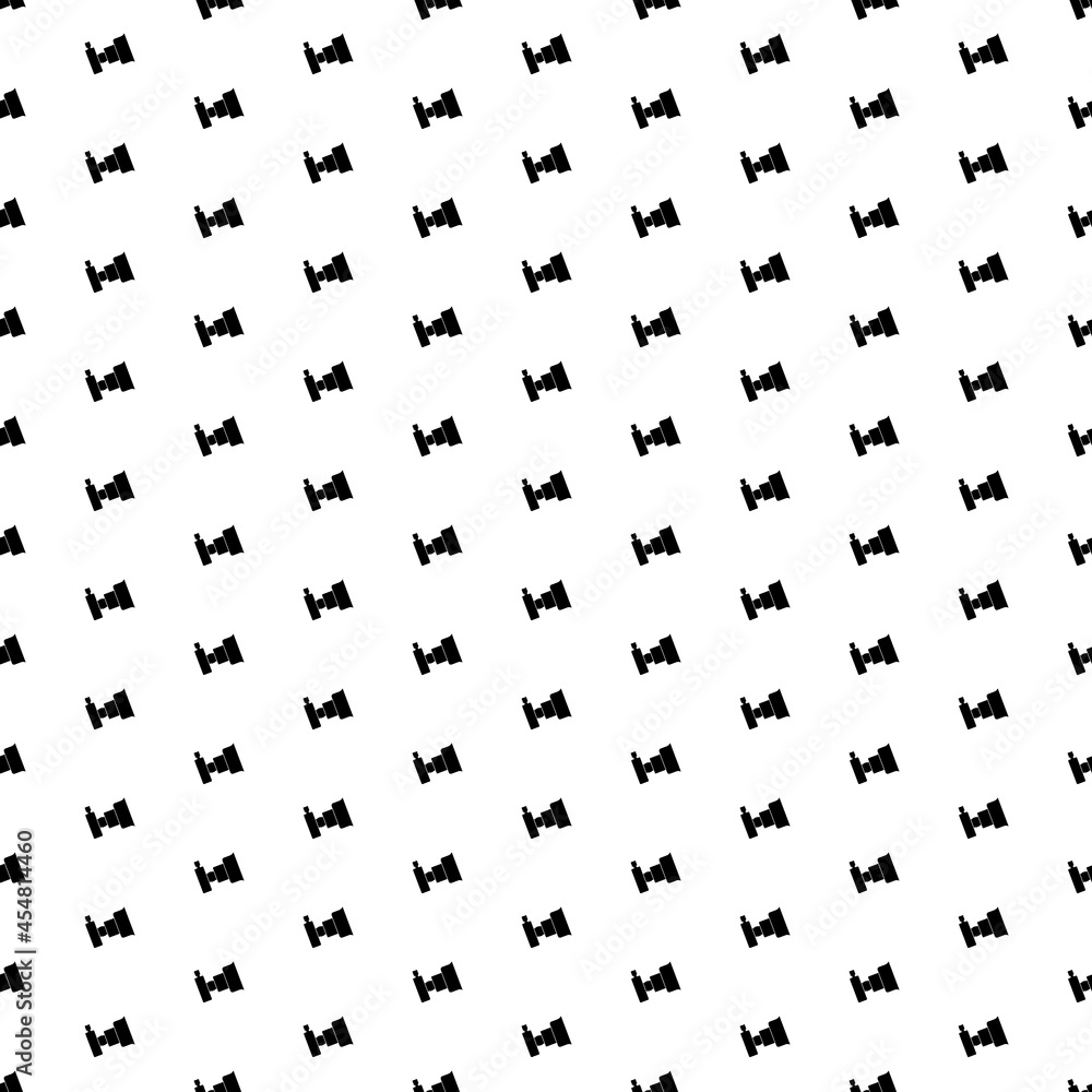 Square seamless background pattern from geometric shapes. The pattern is evenly filled with big black camera symbols. Vector illustration on white background