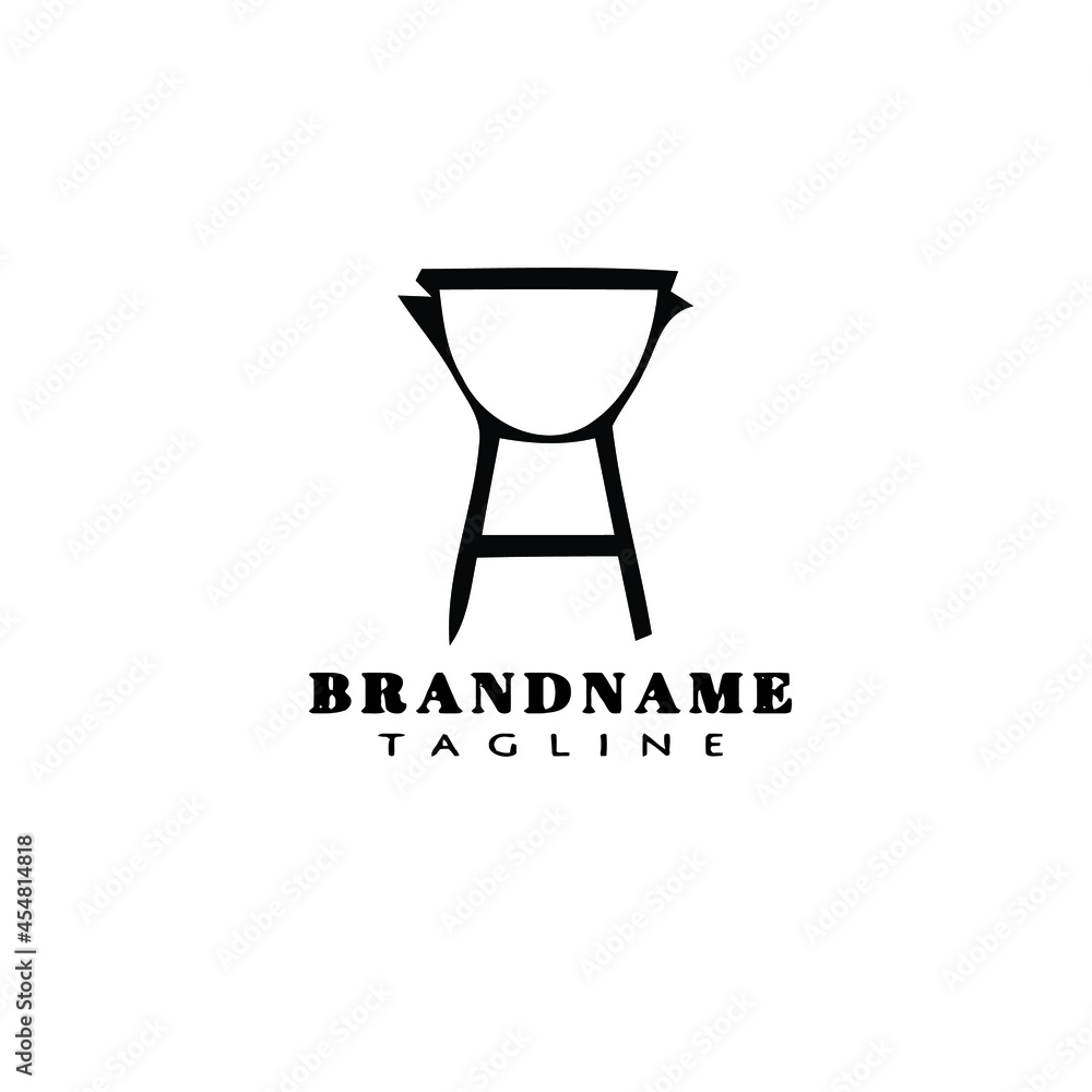 barbecue grill cartoon logo icon design template black vector illustration barbecue grill cartoon logo icon design template black vector illustration