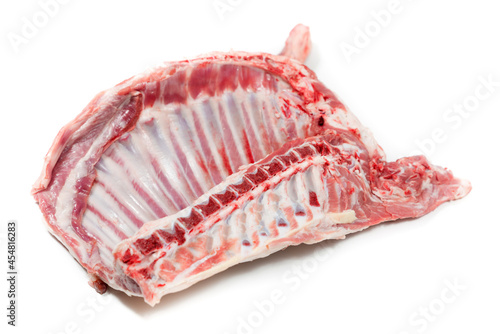 Rack of lamb in a white background