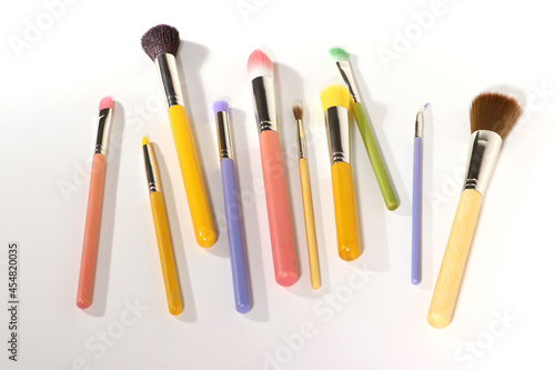Colorful Makeup Brushes on White #2