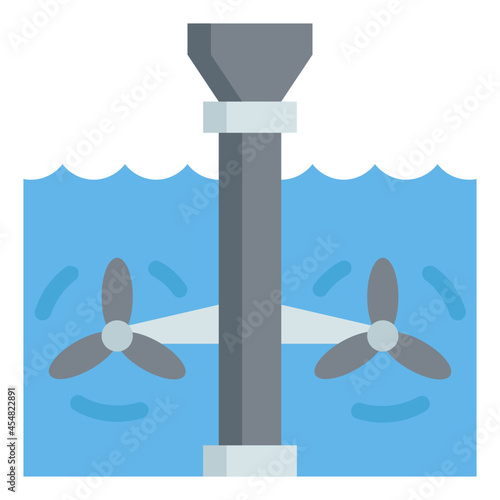 Tidal Power flat icon