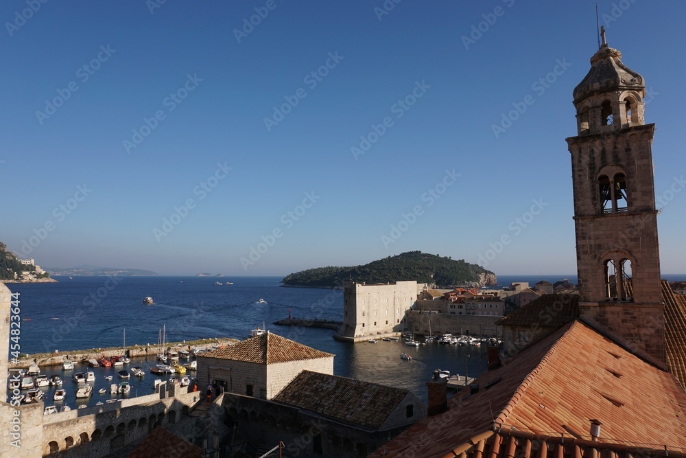 View onto the Harbour of Dubrovnik from the City Walls