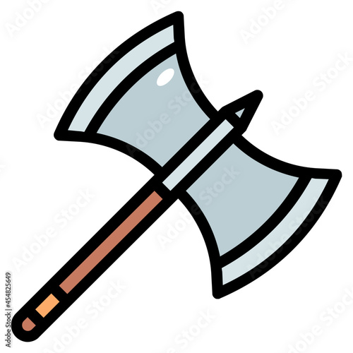 Halberd Color line icon