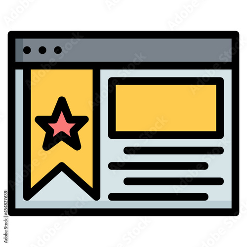 bookmark Color line icon