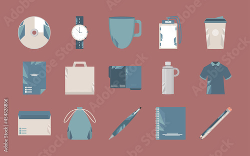 set corporate branding identity