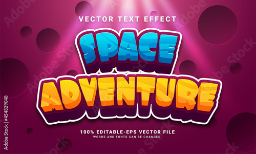 Space adventure editable text effect suitable for space adventure theme
