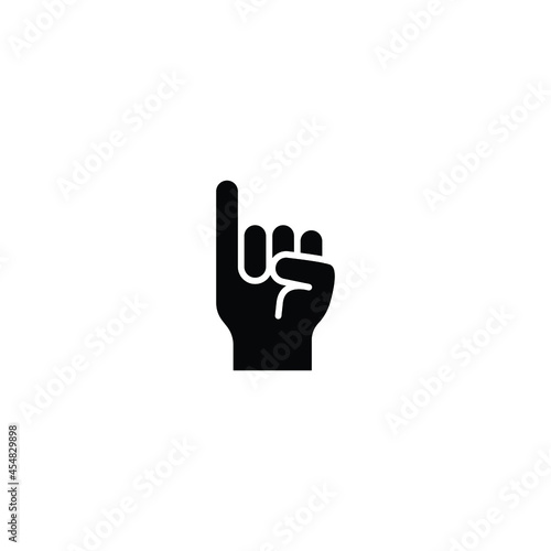 Promise glyph icon. Simple solid style. Finger  gesture  little  communication concept. Black and white symbol. Vector illustration isolated on white background. EPS 10