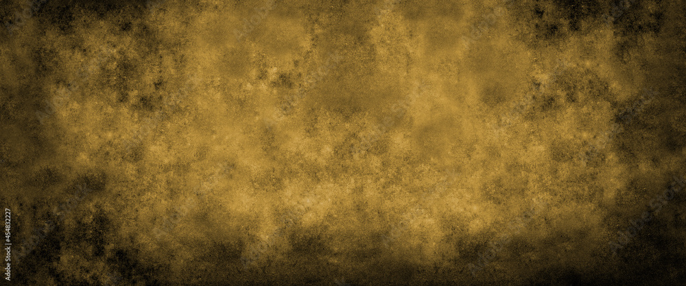 Yellow background with grunge texture, painted mottled grey background with vintage marbled textured design