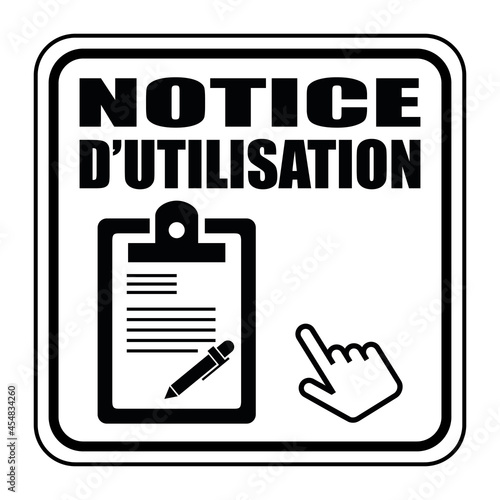 Logo notice d'utilisation.
