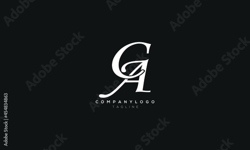 CA, AC, Abstract initial monogram letter alphabet logo design