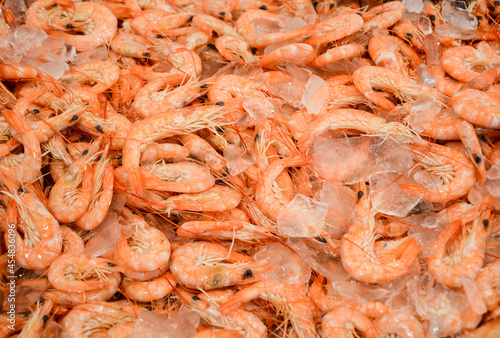 Shrimps for sale at a market stall