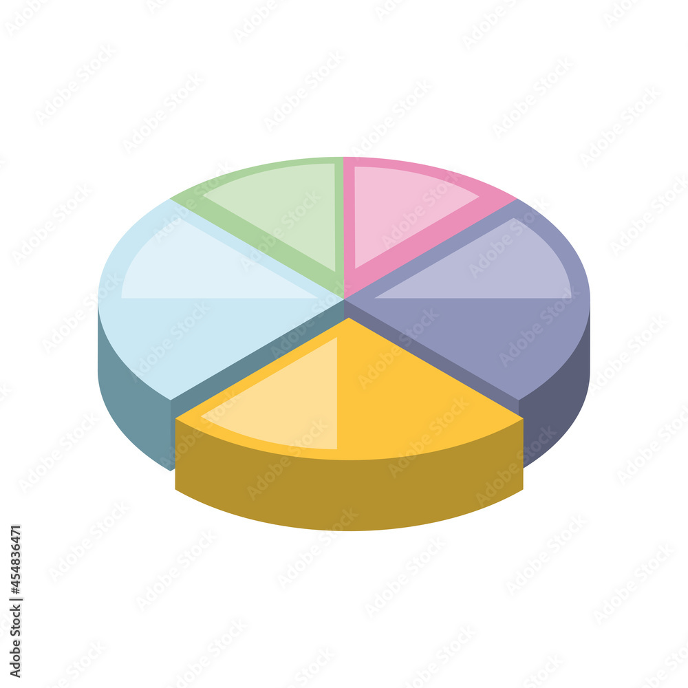 Obraz premium isometric pie chart
