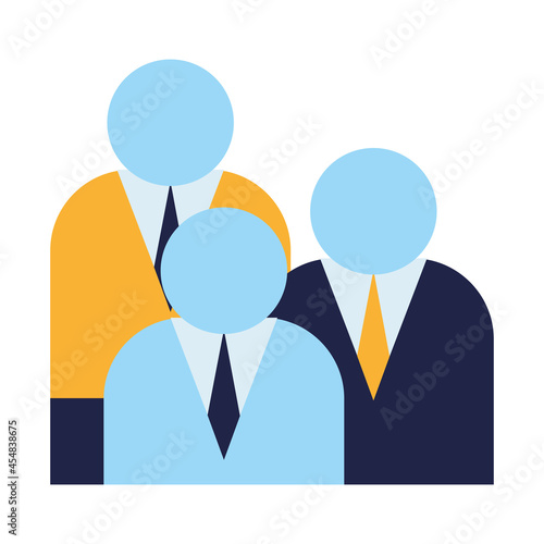 businesspeople teamwork pictogram