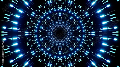 Complex Blue Sci fi Pattern Light Texture Background