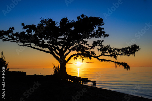 sunset on the lake