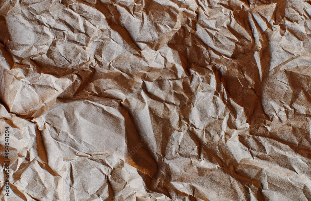 Background of the crumpled brown paper Background of the crumpled brown paper