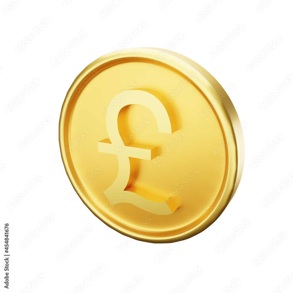 3d rendering of pound currency 3d rendering of pound currency