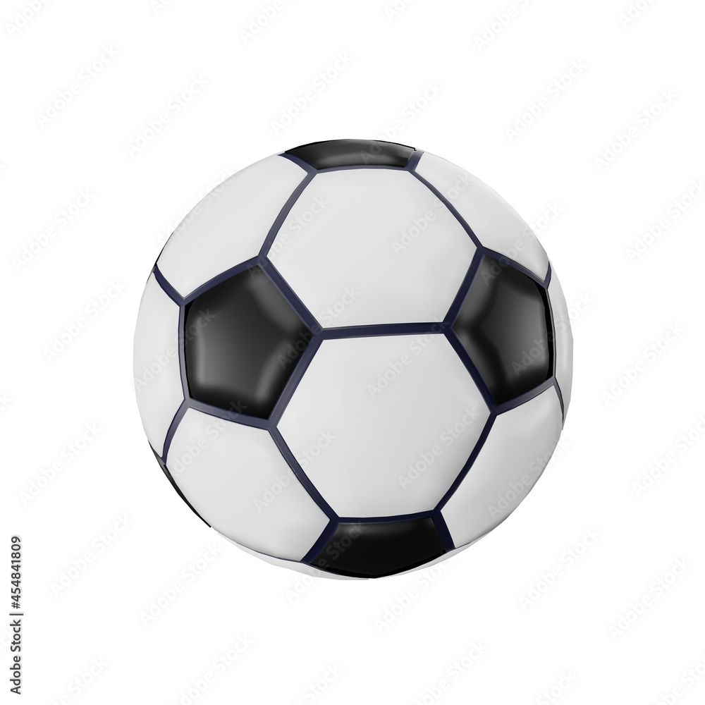 Fototapeta premium 3d rendering of soccer ball background isolated