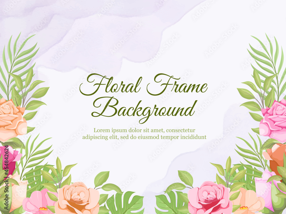 Fototapeta premium beautifull floral wedding banner background design