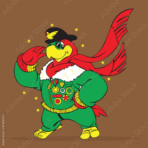 Captain Falcon, Eagle, Hawk, Military Bird Mascot, American Eagle