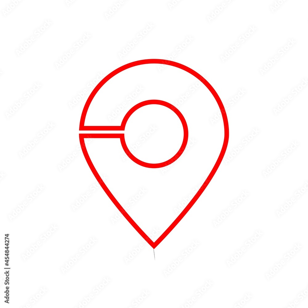 red pointer sign of location red pointer sign of location