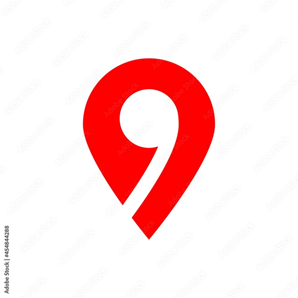 red pointer sign of location red pointer sign of location