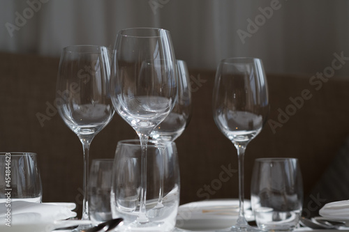 glass of water with blur background 
