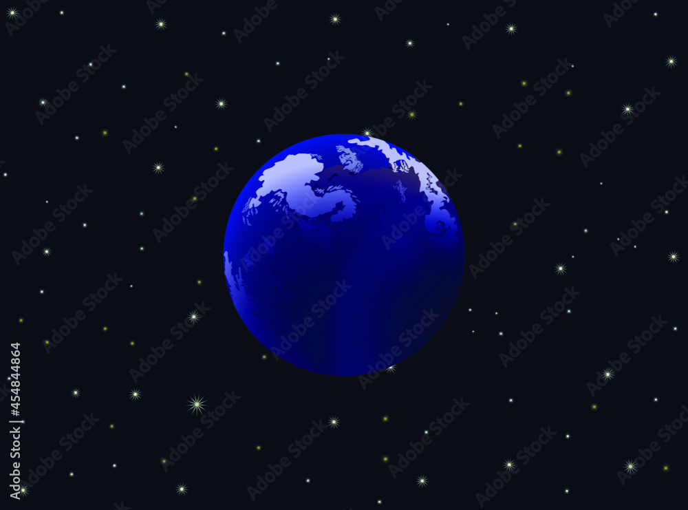 Blue earth in space vector illustration Blue earth in space vector illustration